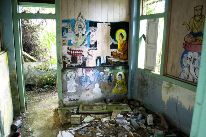 Paintings in Old House Going Down Jeep Track